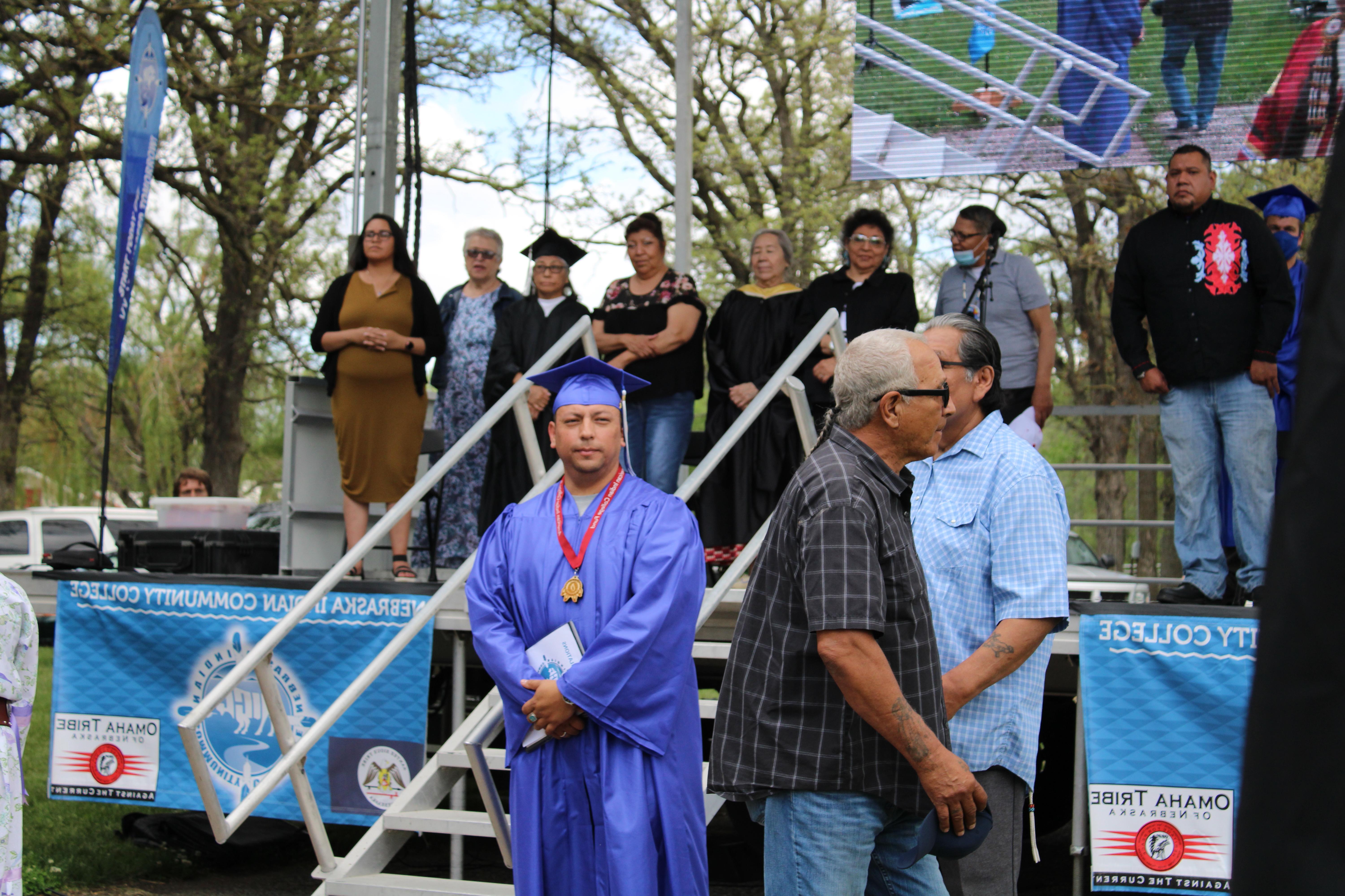 Veteran honored at graduation